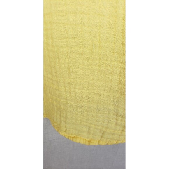 Michael Stars Los Angeles Sleeveless Gauze Top Blouse S Butter Yellow Casual USA - Picture 5 of 5